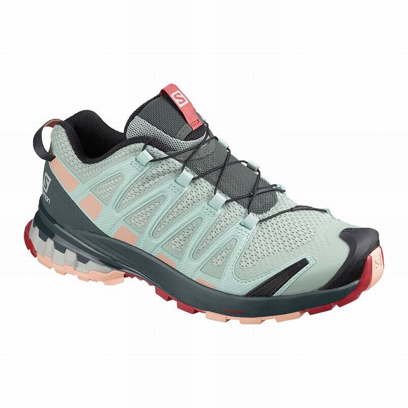 Salomon XA PRO 3D V8 Zapatillas Trail Running Mujer - Turquesa Claro Gris - Colombia (65170-GYTE)